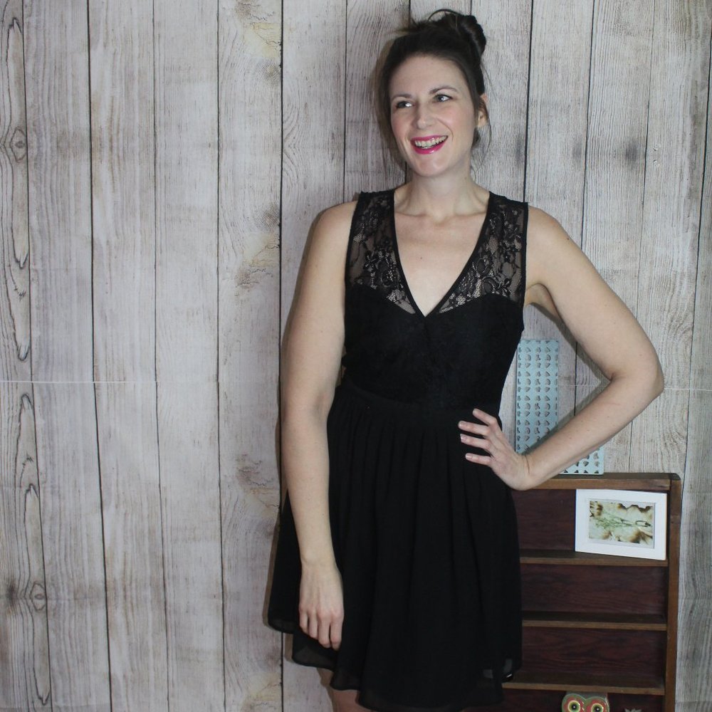 Lbd With Lace Top And Open Back - image 2